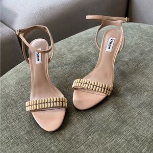 Dune London Beige Strappy Sandals